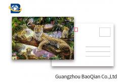 China Customized Size 3D Lenticular Postcards Wild Animals Pattern Pictures UV Printing supplier