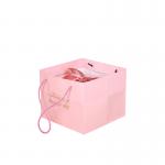 Custom Printed Large Square Bottom Paper Carrier Bags With Satin Ribbon Handles