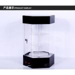 Rotating Multi-tiered Acrylic LED Lighting Jewelry Display Lockable Case for sale