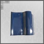 Glossy Blue Spanish Terracotta Roof Tiles 220mm Terracotta Roof Ridge Tiles for sale