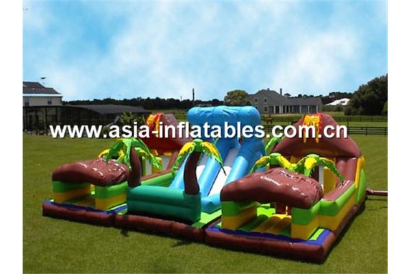 Sunproof Inflatable Obstacle Challenges, Interactive Exterme Games