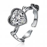 18K White Gold Moissanite Ring Custom Sterling Silver Diamond Ring for sale