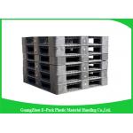 Durable Solid Deck Plastic Euro Pallets Food Grade Three Skids HPPE Material