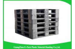 China Durable Solid Deck Plastic Euro Pallets Food Grade Three Skids HPPE Material supplier