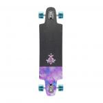 Dusters California Skateboards Felix Chrome Holographic Longboard Complete Skateboard Drop Through