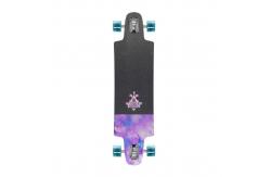 China Dusters California Skateboards Felix Chrome Holographic Longboard Complete Skateboard Drop Through supplier