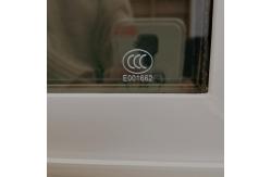 China Windproof White UPVC Single Hung Window With Grill And Mesh supplier