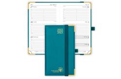 China FSC Small Academic Planner Pacific Green With Vertical Hourly Schedule supplier