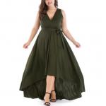 Wholesale sexy fat women dresses sleeveless long plus size dress for sale