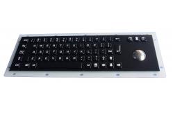 China IP65 Rated Custom Black Metal Keyboard with integrated mechanical optical trackball supplier