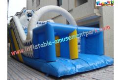 China Outside Commercial grade 0.55mm PVC tarpaulin waterproof Inflatable long slip n slides supplier