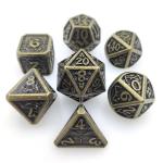 Pokemon Wear Resistant Metal RPG Dice Sharp Practical Tabletop Gaming Polyhedral Black Dice for sale
