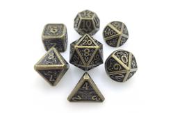 China Pokemon Wear Resistant Metal RPG Dice Sharp Practical Tabletop Gaming Polyhedral Black Dice supplier