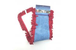 China Customized Blue Industrial Quickie Dry Mop 500gsm Tassel Mop Pad Heads supplier