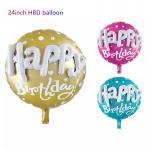 Happy Birthday Party Scene Layout Aluminum Foil Balloon Floating 24inch for sale