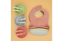 China OEM Custom Waterproof Soft Silicone Baby Feeding Kit BPA Free supplier