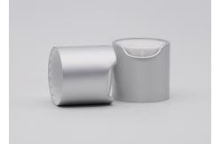 China UV Coating Aluminum 24/420 Disc Top Closures With Embossed Logo supplier