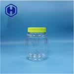 Clear Oval Plastic Gift Candy Nut Nougat Lollipop Fruit Jelly Jar Screw Lid for sale