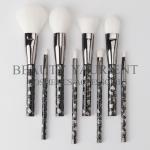 SA8000 17.8cm Private Label Makeup Brushes Tools With Heat Transfer Plastic Handle for sale