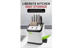 China New Design Multifunction Uv Sterilizer Knife Block With Sharpener supplier