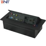 Office Desk Mounted Power Sockets , Zinc Alloy Universal Power Plug