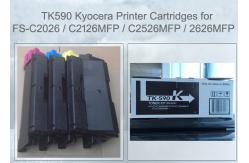 China Kyocera TK590K Toner Cartridge Black For FS-C2526 C2626 M6026 M6526 supplier