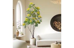 China Artificial cassia flowering tree yellow home deco hotel office potted tree supplier