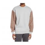 Men Bold Plaid Sleeves Sweatshirt 80 Cotton 20 Polyester sweatshirt for sale