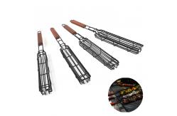 China Steak Potato Chips Kabob Shrimp Grilling Basket 48*6cm Nonstick supplier
