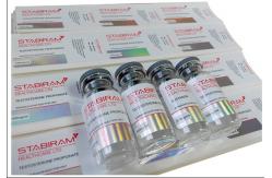China Pharma Lab Hologram Laser 10ml Vial Label Stickers With Glossy Finish supplier