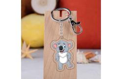 China Custom Holographic Acrylic Keychain , Cute Animal Design Acrylic Picture Keychain supplier