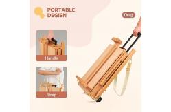 China Holds Canvas Wood Portable Adjustable Art Painting Easel French Style With Palette supplier