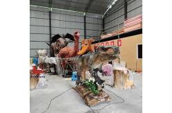China Animatronic T Rex Dino Riders , Customized Amusement Park Dinosaur supplier