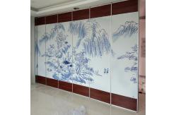China Melamine Finish Mobile Acoustic Partition Wall  Floor To Ceiling supplier