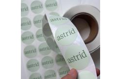 China Custom Text Image Adhesive Printing Round Label Stickers Waterproof Vinyl Sticker Roll supplier