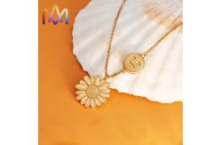 China 50CM Chain Smile Face Sunflower Necklace Choker supplier