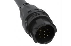 China M19 Connector 9pin Black 5A Solder Overmolded Aluminum Alloy Shell Nylon IP67 supplier