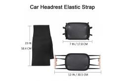 China Car Headrest Mount Holder With Anti Slip Strap Silicone supplier