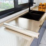 Matt Silver Foil Kitchen Stickers Self-Adhesive Wallpaper for Countertops and Furniture