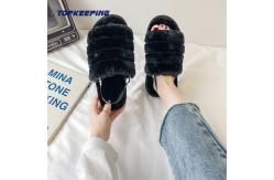 China Winter Indoor Thickness 1.5cm - 3.5cm Plush Animal Slippers For Women supplier