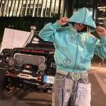 Fashionable Streetwear Rhinestone Hoodie Mens Hip Hop Hoodies Double Layer for sale