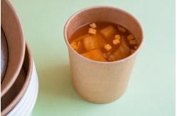 China Brown Paper Soup Cup With Lids 32oz supplier