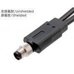 Waterproof 1 To 2 Overmolded M8 Male Plug 3 - 8A IP67 For Outdoor Applications for sale