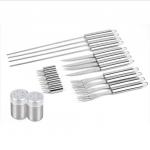 Family Picnic Camping Portable Aluminum Box Stainless Steel BBQ Baking Set