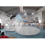 Christmas Decor Clear Inflatable Bubble Tent With Blowing Snow for sale