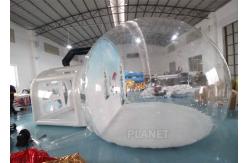 China Christmas Decor Clear Inflatable Bubble Tent With Blowing Snow supplier