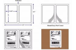 China White 8.5 X 11cm Woodfree Blank Sticker Sheets , Plain Sticker Sheets supplier