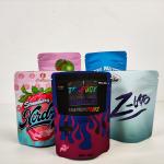 Custom 3.5g Soft Touch Edible Smell Proof Mylar Bag Plastic Stand Up Packaging Bags for sale