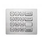 Durable16 keys backlit brushed steel numeric keypad with USB electronic controller for sale