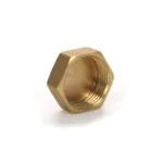 Female Threaded End Cap Brass Hex Head End Stop Fitting For Air Gas Water Pipeline for sale